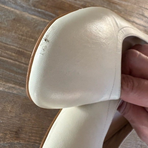 Everlane The Italian Leather Day Heel in Bone Stacked Womens Pumps Shoes - Picture 10 of 11